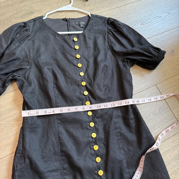 J. Crew Black and Gold Puff Sleeve Sheath Dress - Picture 10 of 10